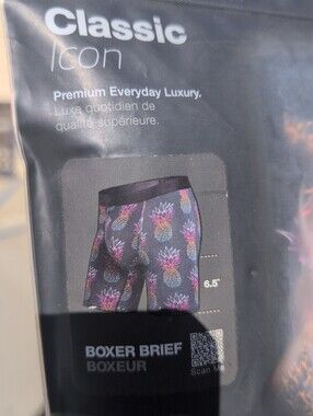 BN3TH Men's Classic Icon Boxer Briefs - Black -Pineapple Fade Size M NWT